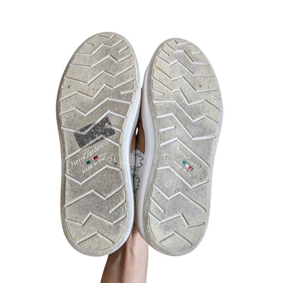NeroGiardini Leather Logo Skater Womens White Sneakers Size US5.5-6 EU36 - Picture 8 of 15